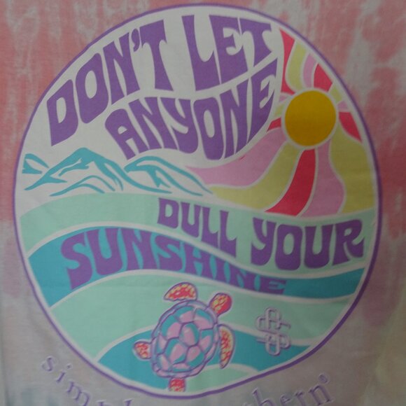 SIMPLY SOUTHERN Woman's Size M Pink S. Sleeve T-Shirt Turtle Rescue - Picture 4 of 6